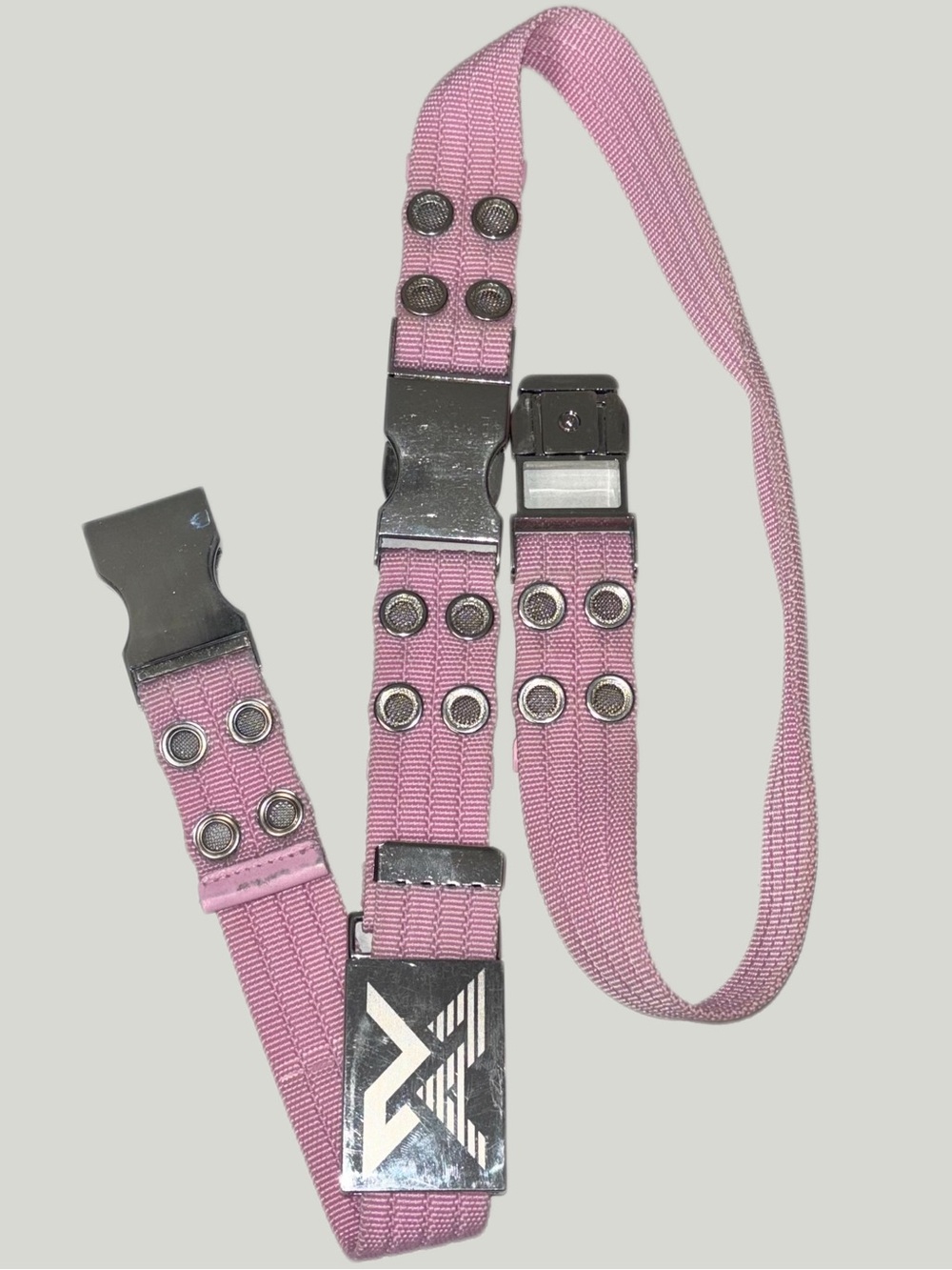 Armani exchange Y2K belt in candy pink Utility Buckle Grommet belt size medium